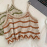 WOVENLISSE Embroidered Crochet Camisole — Vintage Cotton Crop Top