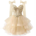 WOVENLISSE Lace Bodycon Party Dress — Elegant Evening Style With Built-In Bra