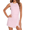 WOVENLISSE Fitted Sports Dress — Sleeveless Active Style With Built-In Shorts