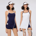WOVENLISSE Backless Tennis Dress — Slim Sporty Style With Built-In Shorts