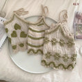 WOVENLISSE Embroidered Crochet Camisole — Vintage Cotton Crop Top