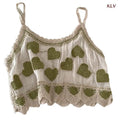 WOVENLISSE Embroidered Crochet Camisole — Vintage Cotton Crop Top