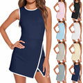 WOVENLISSE Fitted Sports Dress — Sleeveless Active Style With Built-In Shorts