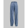 WOVENLISSE High-Waist Knickerbockers Jeans — Vintage Washed Cotton Denim