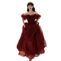 WOVENLISSE Ball Gown Evening Dress — Off-Shoulder Floral Prom Style