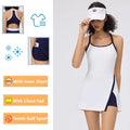 WOVENLISSE Backless Tennis Dress — Slim Sporty Style With Built-In Shorts
