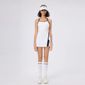WOVENLISSE Backless Tennis Dress — Slim Sporty Style With Built-In Shorts