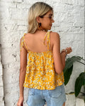 WOVENLISSE Ruffled Tiered Cami Top — Floral Swing Style for Summer