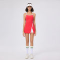 WOVENLISSE Backless Tennis Dress — Slim Sporty Style With Built-In Shorts