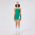 WOVENLISSE Backless Tennis Dress — Slim Sporty Style With Built-In Shorts