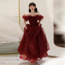 WOVENLISSE Ball Gown Evening Dress — Off-Shoulder Floral Prom Style