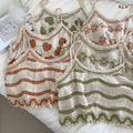 WOVENLISSE Embroidered Crochet Camisole — Vintage Cotton Crop Top