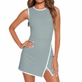 WOVENLISSE Fitted Sports Dress — Sleeveless Active Style With Built-In Shorts