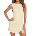 WOVENLISSE Fitted Sports Dress — Sleeveless Active Style With Built-In Shorts